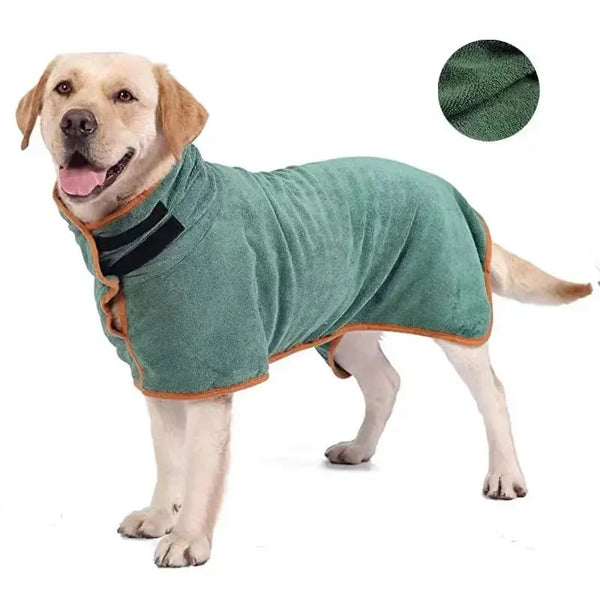 Dog Bathrobe Absorbent Pet Quick Drying Bath Towel Dog Bath Towel Large Small Dogs Clean Absorbent Bathrobe Full Body Wrap Cat Allspark